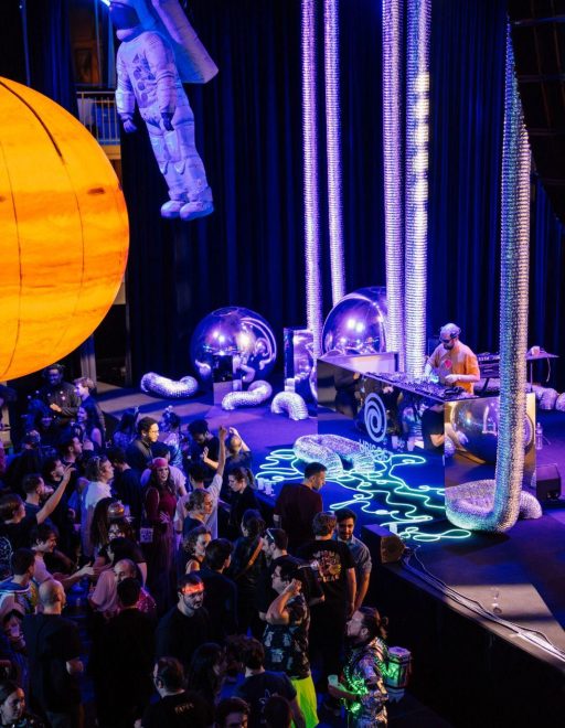 décoration d'événement sur le thème conquète spatiale par l'agence MPV
